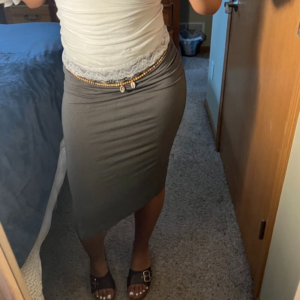 Sage Green Boho Skirt